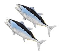 Sosoport Jouet De Poisson De Mer De Thon 2 Pièces Sculptures De Poisson pour Garçons Et Filles Artisanat Décoratif pour Chambre Denfants