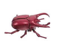 Sosoport Jouets D'insectes D'horlogerie Modèle De Coléoptère Réaliste Figurine De Scarabée Modèle D'insectes Jouets Modèles De Scarabée Réalistes Faux Bugs Réalistes Rouge Plastique