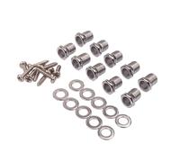 Sosoport Kit Accessoires Guitare 10 Pièces Virole Filetée Métallique et Vis de Fixation, pour Ukulélé et Guitare Électrique, Usage Personnel ou Professionnel