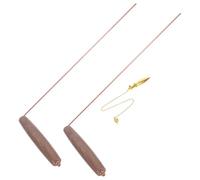 Sosoport Kit de Baguettes de Sourcier en Cuivre Portable, Outil de Divination Polyvalent en Bois et Cuivre pour Usage Spirituel et Recherche de Trésors Plusieurs Styles