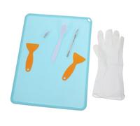 Sosoport Kit de Nettoyage pour Imprimante avec Filtre Acier Inoxydable Gants Silicone Résistants Chaleur Brosse et Racloir pour Résine pour Filtrage et Réutilisation Facile