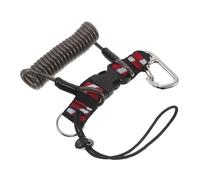Sosoport Lanière de Plongée Anti-Perte Rétractable avec Boucle à Dégagement Rapide Câble Acier Inoxydable Dragonne Extensible Noire à Haute Visibilité Compatible Caméra et Lampe de