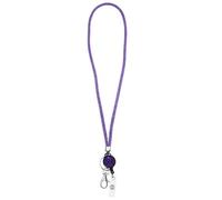 Sosoport Lanière Tour de Cou en Maille Filet Strass Détachable pour Téléphone Porte-Cartes de Visite et Porte-Permis de Travail - Cordon Violet Anti-Perte Compatible Coque Usage