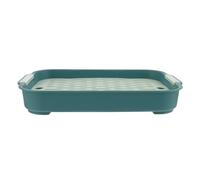 Sosoport Litière pour Petits Animaux et Toilettes pour Animaux avec Grille Vert en PP, Design Anti-éclaboussures, Facile à Nettoyer, Lot de 2 Plateaux pour Chinchillas et Cochons d'Inde