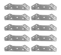 Sosoport Lot de 10 Équerres D’Angle Universelles en Acier Inoxydable Supports Trapézoïdaux pour Meubles Renforts 17 MM Épaisseur Vis Fixation Robuste pour Étagères Tables et Cadres en