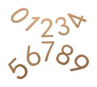 Sosoport Lot de 10 Numéros Autocollants 3D en Acrylique Doré Antique Dimensions 7 X 46 CM Plaques D’Adresse pour Porte D’Appartement Maison Bureau ou Hôtel Numéros de Porte