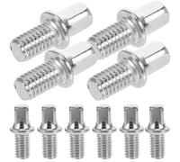 Sosoport Lot de 10 vis à tambour argentées avec taille précise et surface sans bavures M6 x 10 mm en fer argenté pour caisse claire et axe de pédale pour amateurs et batteurs professionnels