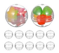 Sosoport Lot de 100 balles rondes en plastique transparentes à remplir pour les machines de préhension et les jouets