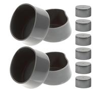 Sosoport Lot de 12 Cache-Poussières de Roulement en Caoutchouc Gris 5 CM Protection d'Essieu de Remorque Résistante à L'Abrasion Couvre-Moyeux pour Camping-Car Bateau et Entretien de