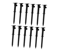 Sosoport Lot de 12 Lampes Torches Solaires Piquets en Plastique pour Éclairage Solaire Pointes De Rechange pour Pelouse Jardin Et Allées