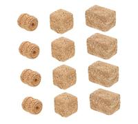 Sosoport Lot de 12 Mini-balles De Foin : Fausse Paille - Figurine Miniature De Meule De Foin - pour Décoration De Maison De Poupée, Bricolage, Fausse Récolte d'automne, Fabrication