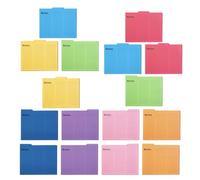 Sosoport Lot de 16 Chemises de Classement en Papier Coloré Dossier Élève Résistant à L’Usure Organisateur de Fichiers de Bureau Multifonction pour Documents et Partitions