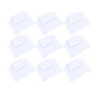 Sosoport Lot de 16 Porte-Étiquettes de Panier en PVC Robuste 89X64 MM Blanc Brillant Porte-Étiquettes de Prix Suspendu Effaçable Support Pratique pour Étiquettes de Supermarché et
