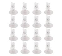 Sosoport Lot de 16 Porte-Étiquettes Rotatifs en Plastique Transparent Supports pour Panneaux Publicitaires et Clips pour Étiquettes de Prix Mini Pinces Universelles pour Commerces et