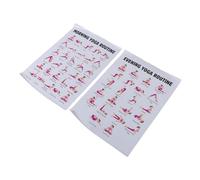 Sosoport Lot de 2 Affiches Postures de Yoga 70x50 Cm, Guide Mural pour Débutants, Décorations Murales pour Studio et Maison, Tableau D’Exercices Étirement et Routine Yoga du Soir