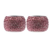 Sosoport Lot de 2 Anneaux Décoratifs pour Appuie-Tête de Voiture en Strass Rose Accessoires Intérieurs pour Automobiles Colliers en Cristal pour Décoration de Siège Design Brillant et