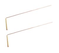 Sosoport Lot de 2 Baguettes de Sourcier en Laiton Bicolore pour Recherche d'eau et Trésors, Outil de Détection Portable 2 Pièces en Cuivre, Utilisation Extérieure Jardin et Chasse aux Objets Enfouis