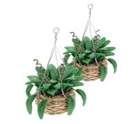 Sosoport Lot De 2 Bonsaïs Miniatures pour Maison De Poupée Plantes Miniatures Mini-Plantes Petits Pots À Bonsaï Accessoires pour Maison De Poupée Plantes Suspendues en Argile