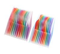 Sosoport Lot de 2 Classeurs Accordéon A4 en Plastique Grand Format Pochettes Extensibles Couleurs Rose et Bleu Organiseur Vertical pour Bureau École et Maison Rangement Documents