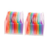 Sosoport Lot de 2 Classeurs Accordéon A4 Extensibles en Plastique Transparent Organiseur de Dossiers Vertical Grand Format pour Bureau Rangement Documents et Reçus