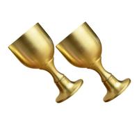 Sosoport Lot de 2 Gobelets à Liqueur en Cuivre Pur Petit Format Style Rétro Coupe à Vin Décorative Multifonction pour Dîner et Mariage Accessoire Ménager Élégant