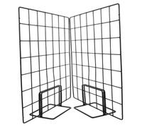 Sosoport Lot De 2 Grilles Murales Noires 35x35 Cm En Fil Métallique, Panneau à Maille Pour Organisation De Tableaux Suspendus, Présentoir Polyvalent Pour Décoration Photo Et Bijoux Sur Stand Ou Bureau