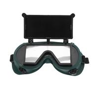 Sosoport Lot de 2 Lunettes de Soudage à Rabat Protection Anti-Chocs en Plastique Verres Filtrants Haute Définition Structure Fermée Anti-Poussière Bandeau Confortable pour Usage