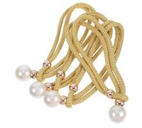 Sosoport Lot De 2 Paires D'Embrasses De Rideaux en Corde De Coton avec Fausses Perles pour La Maison Et Le Bureau Attaches De Rideaux Élégantes pour Rideaux