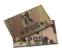 Sosoport Lot de 2 Patchs Réfléchissants Camouflage Auto-Agrippants pour Groupe Sanguin Positif Taille Moyenne Motifs Aléatoires pour Uniformes Militaires Vestes et Paquet Tactiques