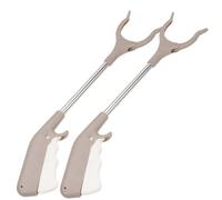 Sosoport Lot de 2 Pinces à Déchets Ramasse-Déchets 40 CM en Aluminium Outil Solide pour Agents d'Assainissement Ramassage Extérieur et Intérieur Récupération Ordures Pratique et