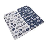 Sosoport Lot de 2 Protège-livres en Tissu Lavable A5, Motifs Chat Bleu et Blanc, Couverture Réutilisable pour Livres à Couverture Rigide et Manuels Scolaires, Pochette Protectrice