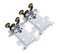 Sosoport Lot de 2 Roulettes Robustes en Métal Épais pour Porte Coulissante de Placard, Roue Silencieuse de Remplacement pour Quincaillerie, Compatible Portes Miroir et Armoire,