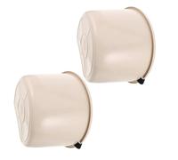 Sosoport Lot de 2 Seaux Multifonctions pour Jardinage 10 Kg, Seaux à Fruits et Légumes en Plastique Blanc, Panier de Cueillette Portable avec Bandoulière Ergonomique pour Épandage