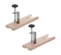 Sosoport Lot de 2 Sets de Serrage-joints D’établi en Bois avec Fente en V, Mini Étau Portable Multifonction pour Travail du Métal Bois, Pinces de Table pour Soudage et