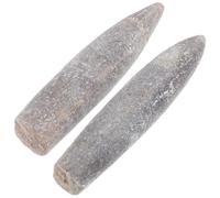 Sosoport Lot de 2 Spécimens Fossiles de Bélemnite Naturels 5-6 Cm, Minéraux Authentiques pour Éducation Scientifique, Décoration Intérieure et Fournitures Scolaires en Géologie