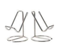 Sosoport Lot de 2 Supports de Téléphone Portable en Fer Filaire Argenté - Support pour Tablette et Smartphone Stable Ventilation Optimisée Maison Bureau