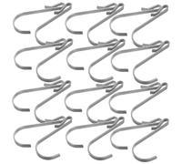 Sosoport Lot de 20 Crochets Muraux en Acier Inoxydable de J Support Plat Robuste Cuisine Salle de Bain et Placard Fixation Métallique Polyvalente pour Rangement