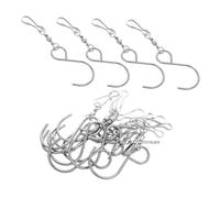 Sosoport Lot De 20 Crochets Pivotants En Acier Inoxydable Argenté Pour Carillon Éolien