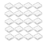 Sosoport Lot de 20 Mini Briques en Verre pour Maison De Poupée Verre Transparent Réaliste Miniature Fournitures De Construction pour Projets De Bricolage Micro-Scène Décoration