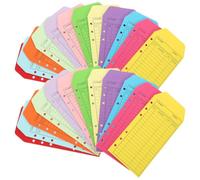 Sosoport Lot de 24 Enveloppes Budgétaires en Papier Kraft Coloré Format Moyen Feuilles de Suivi des Dépenses Pratique pour Maison Bureau et Organisation Financière Quotidienne