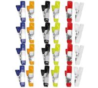 Sosoport Lot de 24 Mini Pinces à Ressort Multicolores Robustes Clips à Ressort Compacts en Métal pour Bricolage Jardinage Camping et Travail du Bois Accessoires Polyvalents pour