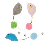 Sosoport Lot De 3 Jouets À Mâcher pour Chat Souris en Peluche Jouet Interactif Dintérieur pour Créer des Liens Et Faire De Lexercice