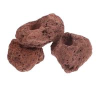 Sosoport Lot de 3 pots de fleurs aquatiques porte-gobelets pour plantes de culture en roche volcanique dans l'aquarium, roches, plantes aquatiques, anneaux de fixation, pierres volcaniques, outils de