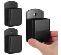Sosoport Lot de 3 Supports Muraux pour Télécommande TV Noir Organisateur Multifonctionnel pour Rangement Mural Porte-Stylo Mural Pratique Chambre et Camping-Car Gain de Place Robuste