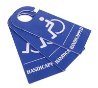 Sosoport Lot de 3 Vignettes de Stationnement pour Personnes Handicapées en PVC Bleu 89X216 CM Panneau pour Fauteuil Roulant Symbole de Handicap Visible pour Voiture et Utilisation