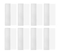 Sosoport Lot de 30 Set de Porte-étiquettes Transparents en Pvc Étanches avec 30 Fiches Bristol Blanches, Pochettes Adhésives pour Étiquettes D'étagères, Accessoire de Bureau et Supermarché