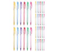 Sosoport Lot de 36 Porte-Mines Transparents 07 MM avec Gomme Intégrée Corps Bicolore Ergonomique Ensemble de Crayons Automatiques pour École et Bureau