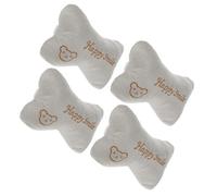 Sosoport Lot de 4 Oreillers Cervicaux Ergonomiques Gris en Peluche Douce Coussins Appuie-Tête Mémoire de Forme pour Voiture Repose-Nuque Confortable pour Longues Distances et Conduite