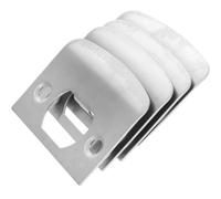 Sosoport Lot de 4 Plaques de Protection en Acier Inoxydable 1-5/8 Pouces pour Gâche de Porte Plaque de Recouvrement du Pêne Dormant D Compatible Serrure Intérieure Accessoires