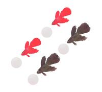 Sosoport Lot de 4 Poissons Artificiels Phosphorescents pour Aquarium Décorations Réalistes en Plastique Souple Poissons Betta Rouges et Bruns Accessoires Lumineux pour Bassin et Étang